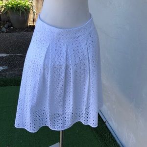 Halogen gorgeous white eyelet skirt NWT